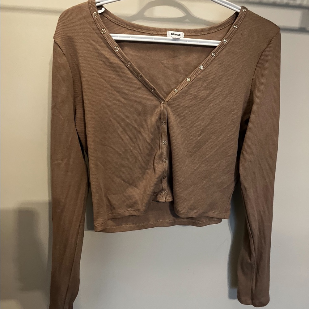 Oasis Brown Long Sleeve Top